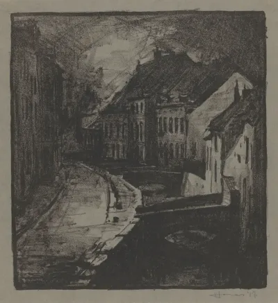Huizen aan een gracht