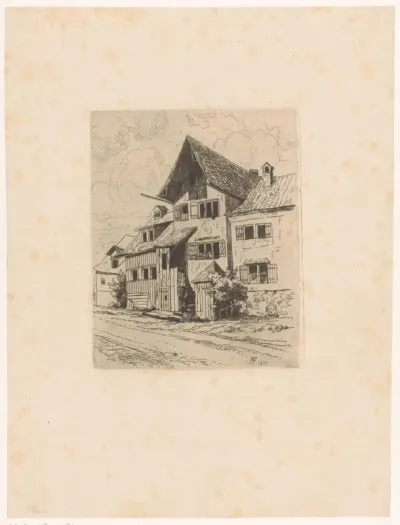 Huizen aan een weg