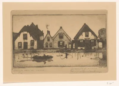 Huizen aan het water in Oude Wetering