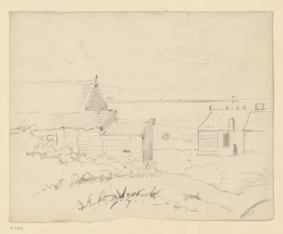 Huizen bij het strand