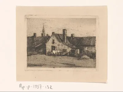 Huizen en kerktoren