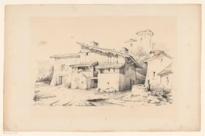 Huizen en toren