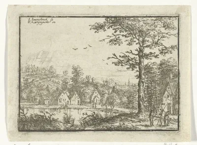 Huizen langs een meer