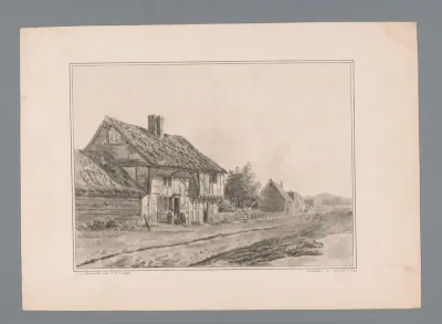 Huizen naast een pad