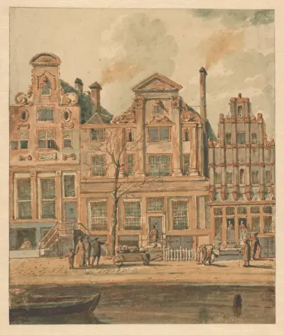 Huizen op de Keizersgracht, gesloopt in 1787 voor de bouw van Felix Meritis