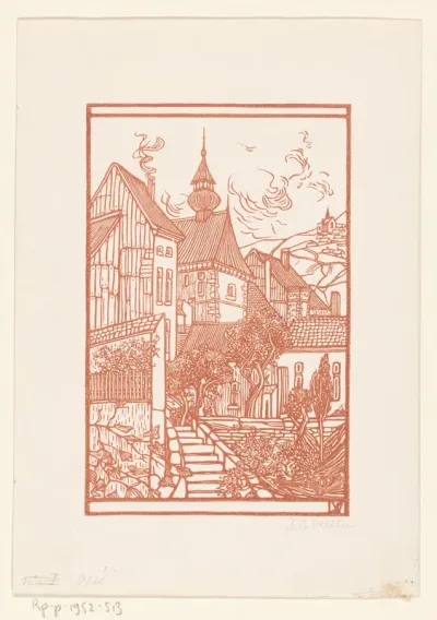 Huizen op een berg