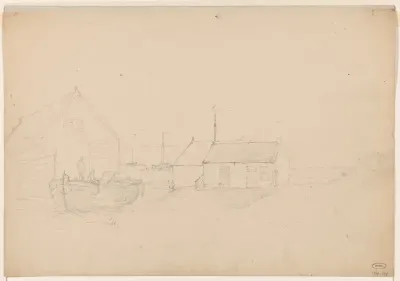 Huizen op het strand