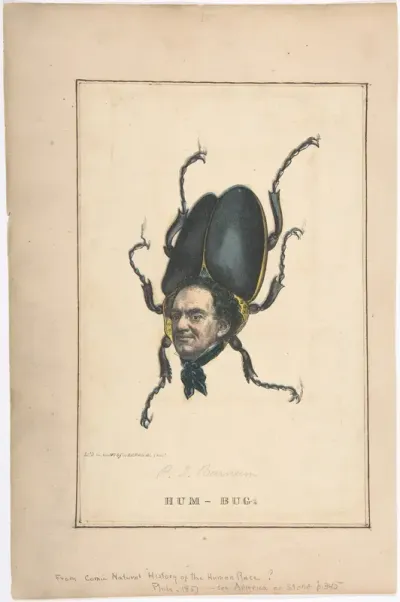 Hum-Bug (P. T. Barnum), from "The Comic Natural History of the Human Race"