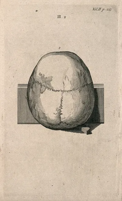 Human skull, seen from above