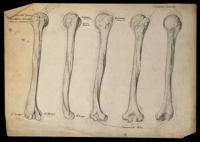 Humerus bone: five figures