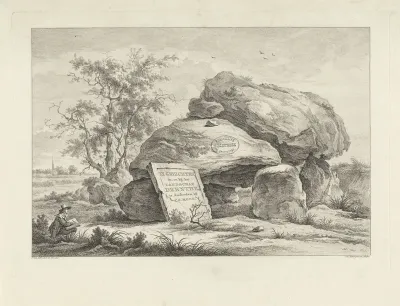 Hunebed bij het dorp Midlaren