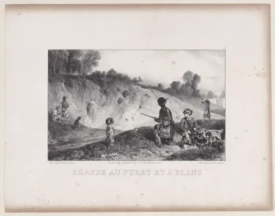 Hunting a Ferret with Blanks, from "Hunting Scenes"
