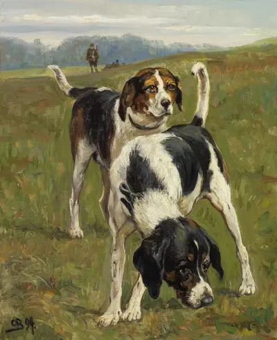 Hunting dogs on the job