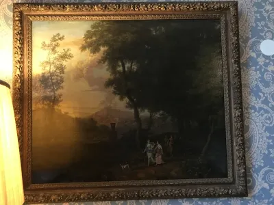 Hunting goddesses in a landscape