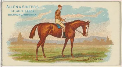 Huntress, from The World's Racers series (N32) for Allen & Ginter Cigarettes