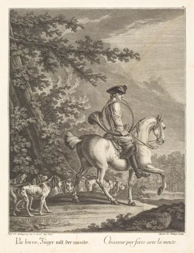 Huntsman with a Pack of Hounds