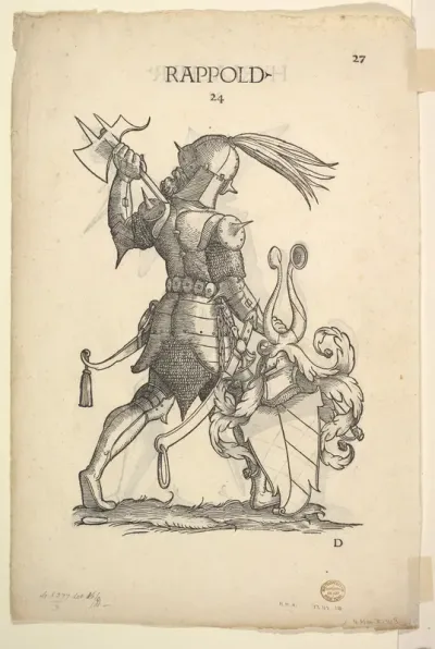 Hurlacher (recto) and Rappold (verso) Families, from "Bericht und anzeigen aller Herren Geschlecht der loblichen Statt Augspurg"