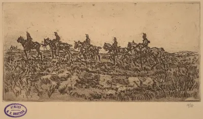Hussars Riding Single File