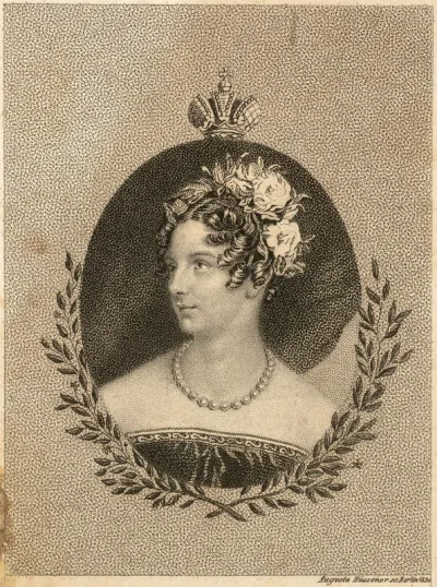 Hüssener, Auguste: Porträt Alexandra Feodorowna, Kaiserin von Rußland