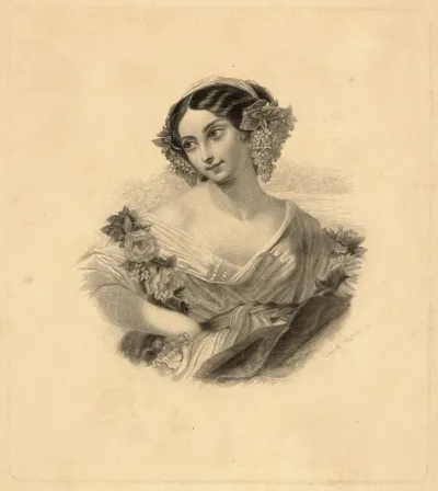 Hüssener, Auguste: Porträt einer Schauspielerin oder Tänzerin als Weingöttin (A. Kirschner?)