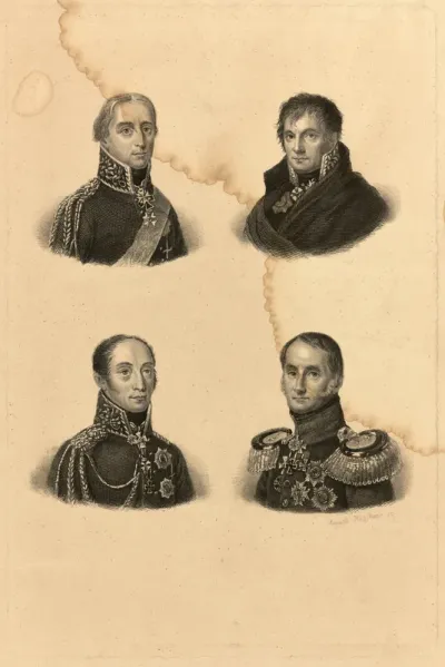 Hüssener, Auguste: Vier Porträts von preußischen Befehlshabern der Napoleonischen Kriege
