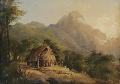 Hut in a mountain landscape, Galipan