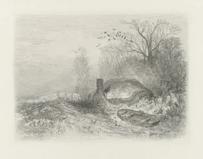 Hut in een landschap
