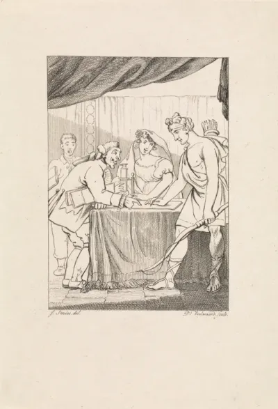 Huwelijk tussen Apollo en een jonge dame