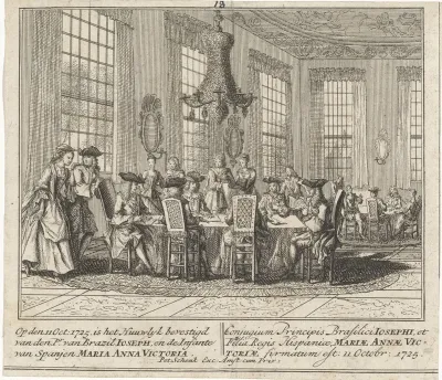 Huwelijk tussen Jozef I van Portugal en Marianne Victoria van Bourbon