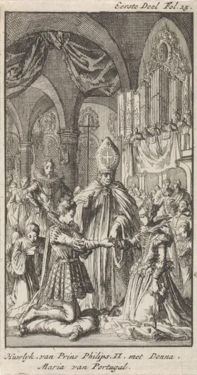 Huwelijk tussen kroonprins Filips en Maria van Portugal, 1543