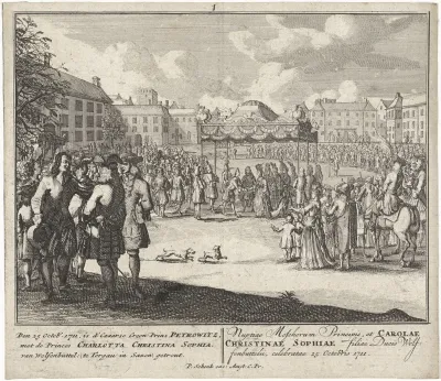 Huwelijk tussen Prinses Charlotte von Brunswijk-Wolfenbüttel en Prins Alexis Petrowitz
