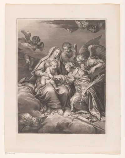 Huwelijk van de heilige Catharina met Christus