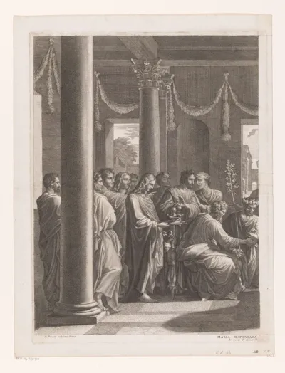 Huwelijk van Maria en Jozef (linker deel)