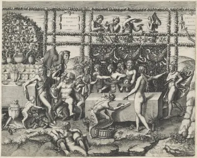 Huwelijksfeest van Amor en Psyche (midden deel)