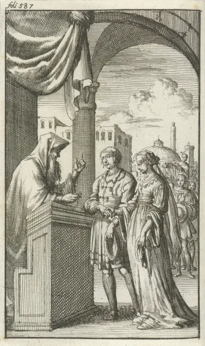 Huwelijksinzegening door een joodse priester