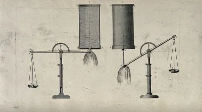 Hydraulics: diagrams of water pressure and force action
