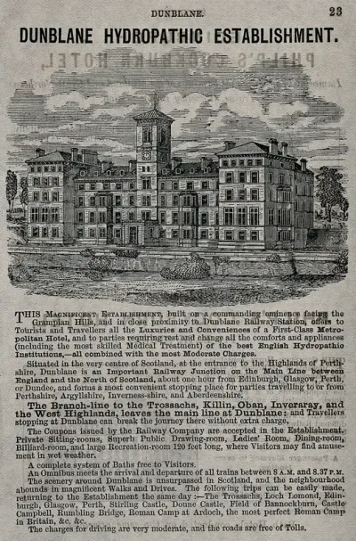Hydropathic establishment, Dunblane, Perthshire, Scotland: perspective view