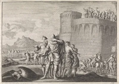 Hyrkanus, Simons zoon, wendt zich af tijdens het beleg van het slot Dagon