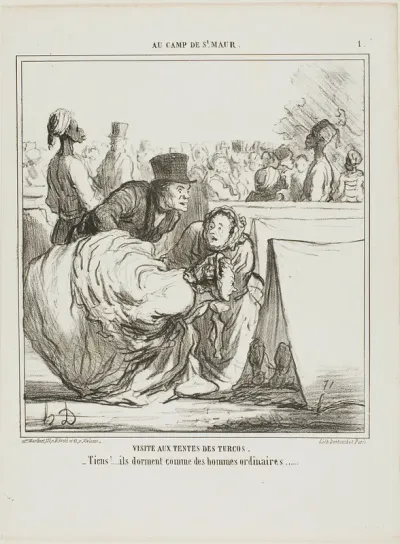 “I don't want to go into such a deep water...... there are surely big fish in there!,” plate 1 from Enfantillages