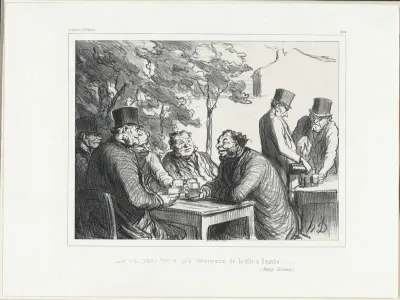 “- I never laughed so much as at the funeral of Bourdin's daughter.......” (Henri Monnier), plate 303 from Souvenirs d’artistes