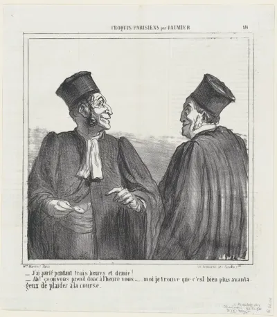 I spoke continuously for three and a half hours, from 'Parisian sketches,' published in Le Charivari, December 2, 1865