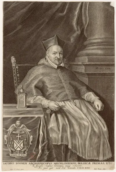 Iacobus Boonen archiepiscopus Mechliniensis, Belgicae primas, etc. Gaspar de Crayer pinxit. Paul. Pontius sculpsit