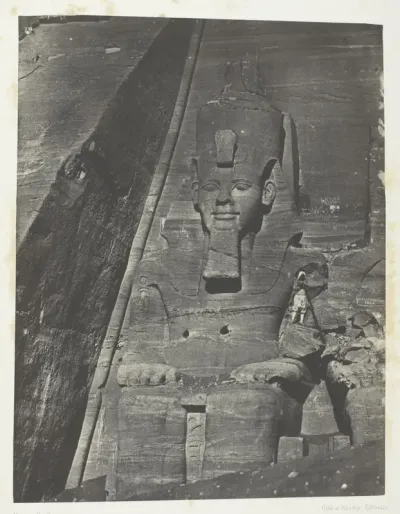Ibsamboul, Colosse Oriental Du Grand Spéos De Phrè; Nubie, plate 103 from the album "Egypte, Nubie, Palestine et Syrie" (1852)