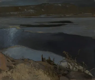 Ice Breaking Up on a Lake