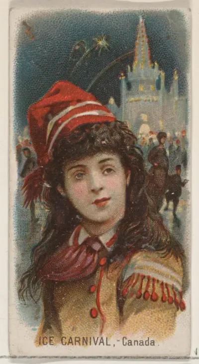 Ice Carnival, Canada, from the Holidays series (N80) for Duke brand cigarettes