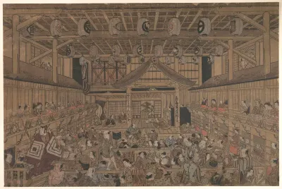 Ichikawa Danjūrō II (?) Performing Shibaraku in the Ichimura Theater
