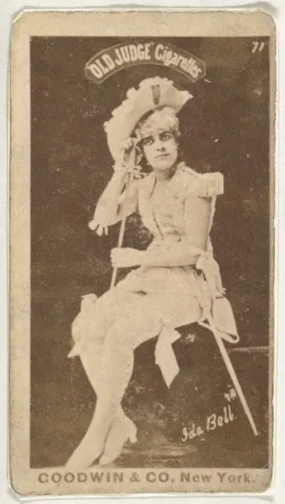 Ida Bell, from the Actors and Actresses series (N171) for Old Judge Cigarettes