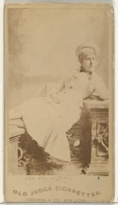 Ida Jeffries, from the Actors and Actresses series (N171) for Old Judge Cigarettes