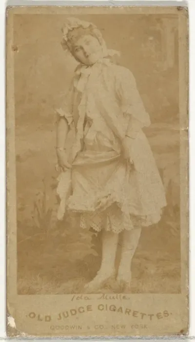 Ida Mulle, from the Actors and Actresses series (N171) for Old Judge Cigarettes