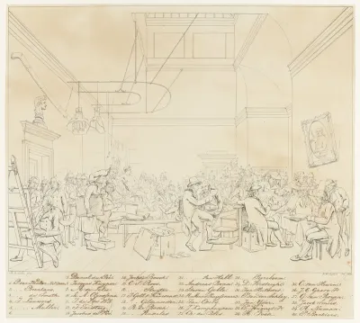 Identificatie van de portretten op het schilderij De Tekenzaal van de Maatschappij Felix Meritis te Amsterdam